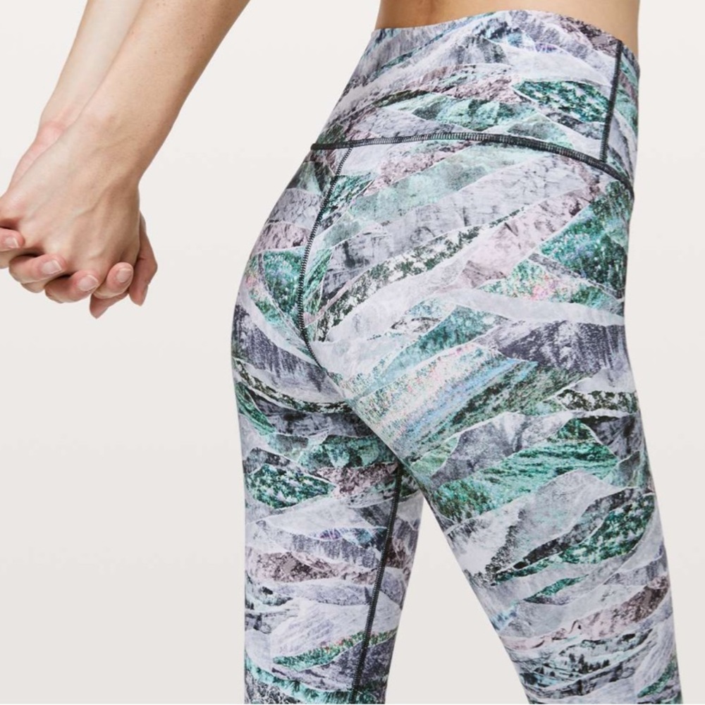 lululemon athletica Printed Leggings in Mint, Gray, White